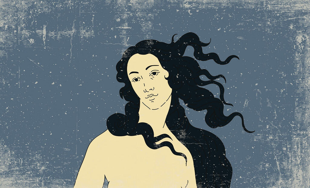 Drawing of a man with long hair Drawing of a man with long hair