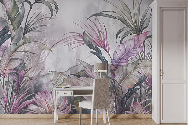 Painting of flowers and leaves Painting of flowers and leaves
