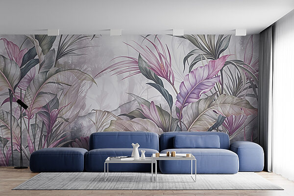 Painting of flowers and leaves Painting of flowers and leaves