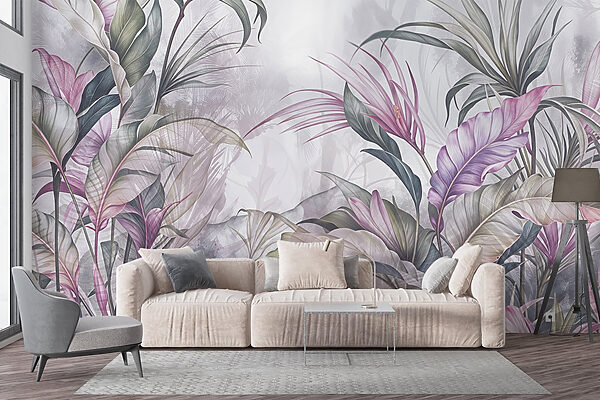 Painting of flowers and leaves Painting of flowers and leaves