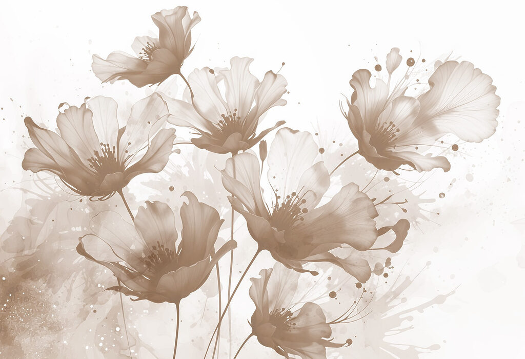 Group of flowers with white petals Group of flowers with white petals