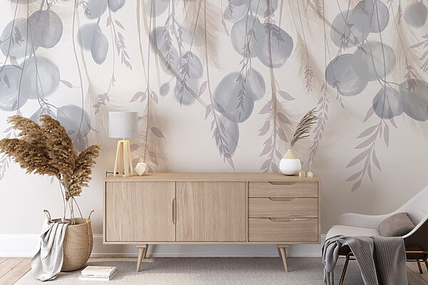 Serene botanical arrangement in soft hues Serene botanical arrangement in soft hues