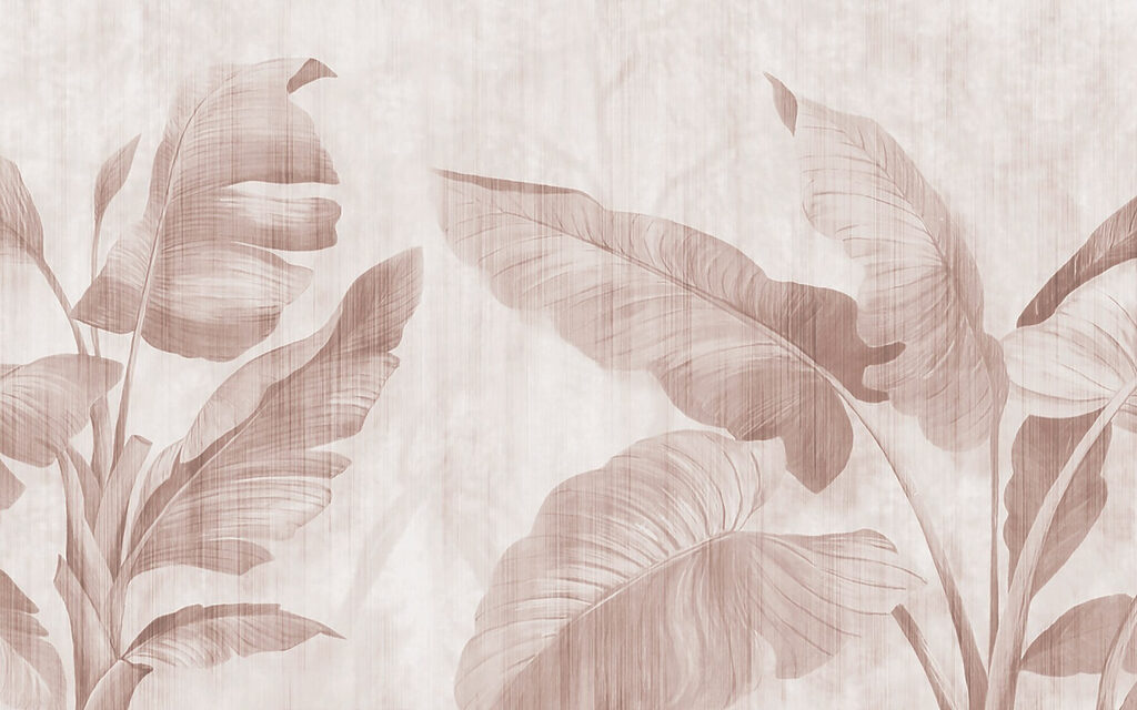 Soft tropical leaves on a muted background Soft tropical leaves on a muted background