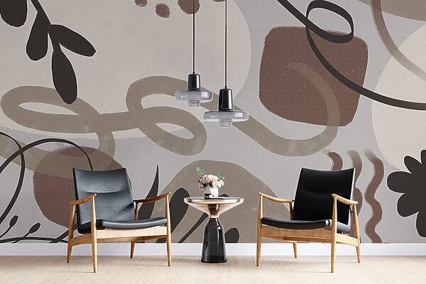 Abstract shapes in earth tones. Abstract shapes in earth tones.