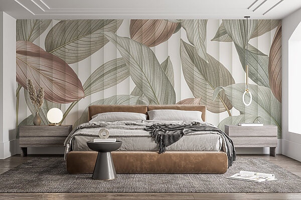 Whimsical leaves in soft tones Whimsical leaves in soft tones