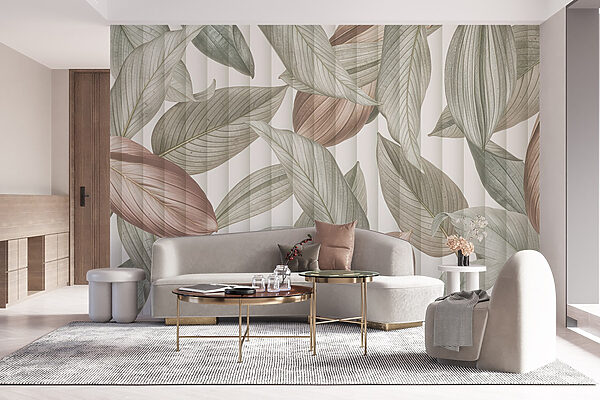 Whimsical leaves in soft tones Whimsical leaves in soft tones