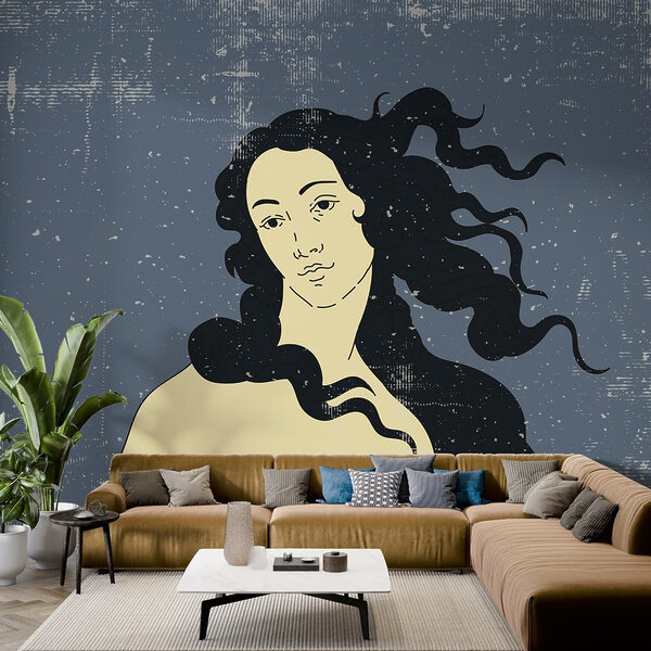Drawing of a man with long hair Drawing of a man with long hair