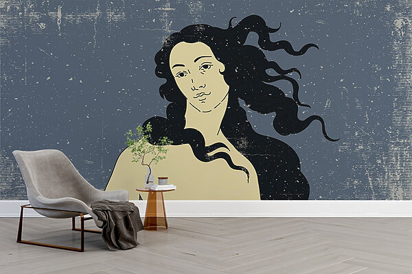Drawing of a man with long hair Drawing of a man with long hair