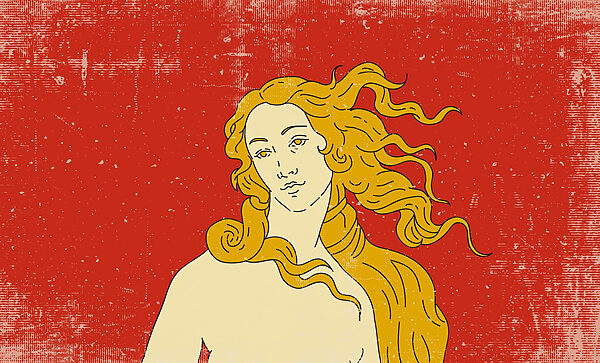 Drawing of a man with long hair Drawing of a man with long hair