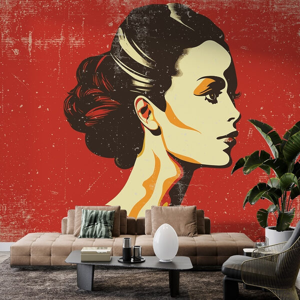 Woman with a hair bun Woman with a hair bun