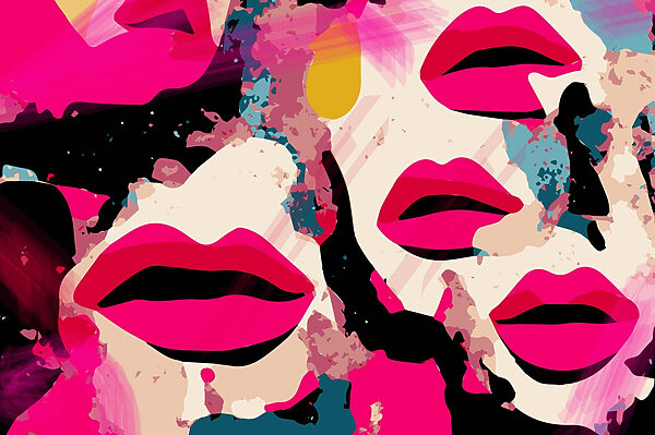 Group of lips with different colors Group of lips with different colors