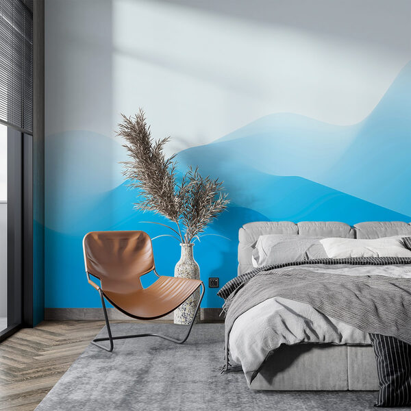 Blue and white wavy lines Blue and white wavy lines