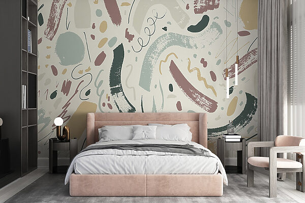 Pattern of colorful paint strokes Pattern of colorful paint strokes