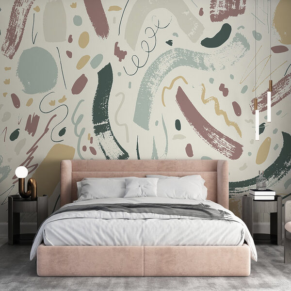 Pattern of colorful paint strokes Pattern of colorful paint strokes