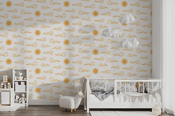 Pattern of clouds and sun Wall murals Pattern of clouds and sun
