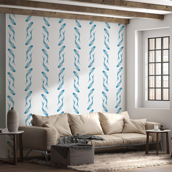Pattern of blue fish Pattern of blue fish