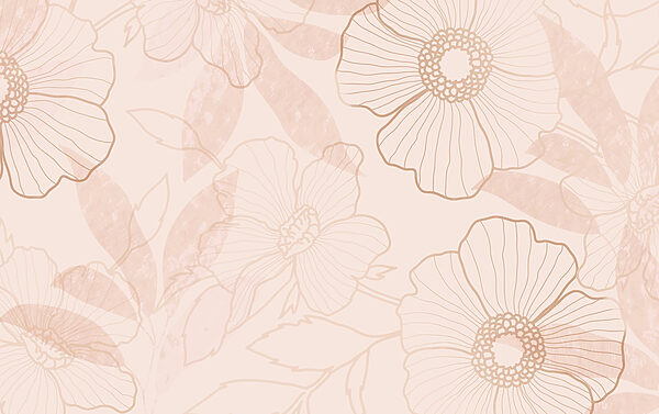 Delicate floral outline design Delicate floral outline design