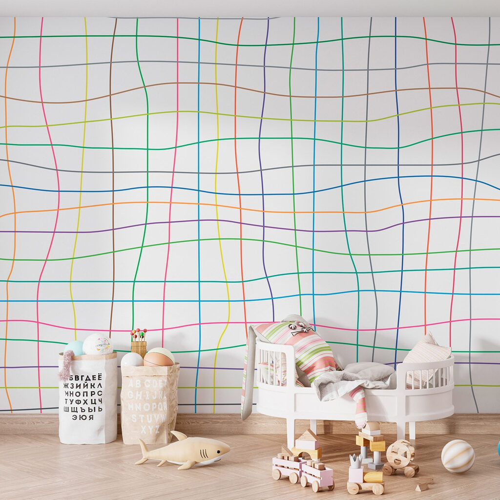 Grid of colored lines Grid of colored lines