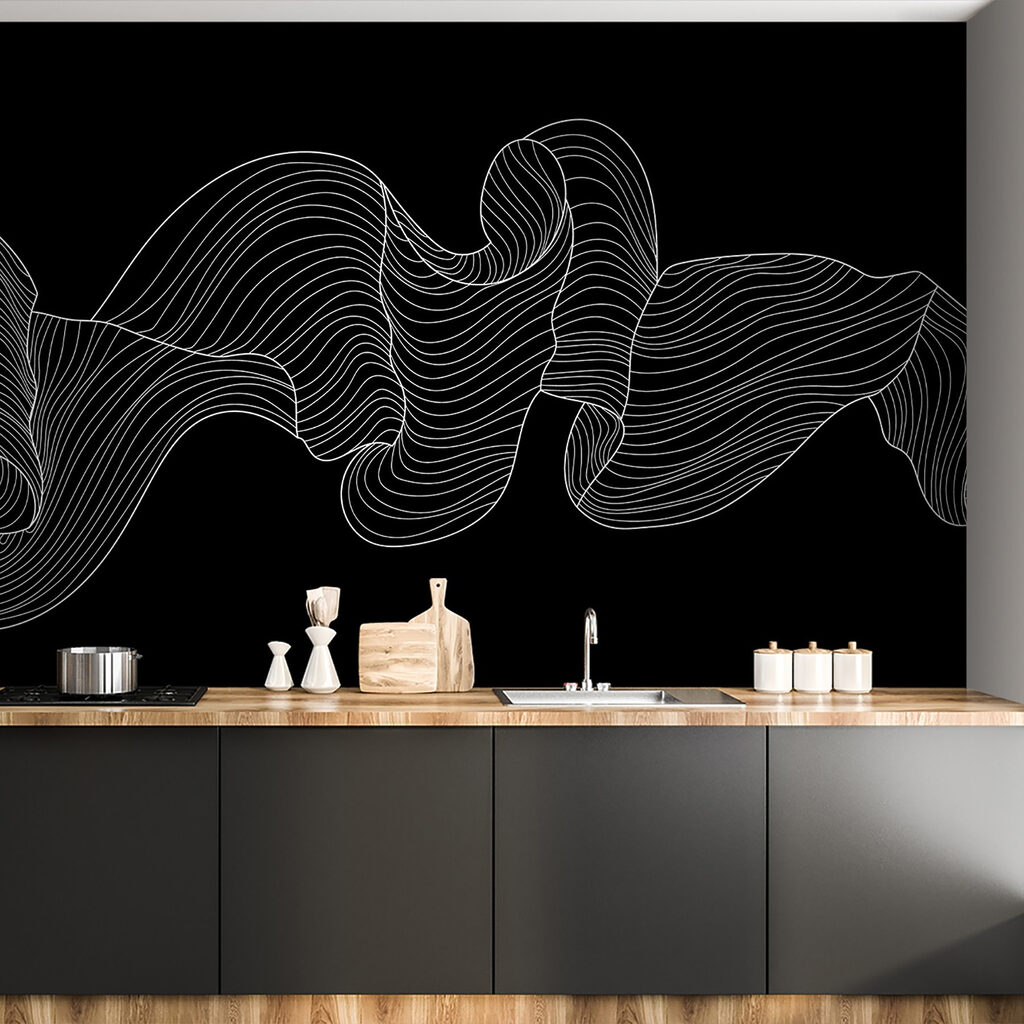 White line art on a black background White line art on a black background