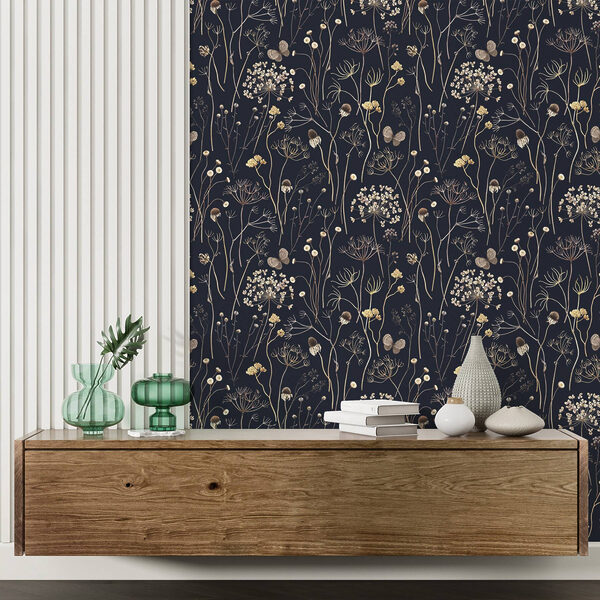 Pattern of flowers on a black background Pattern of flowers on a black background