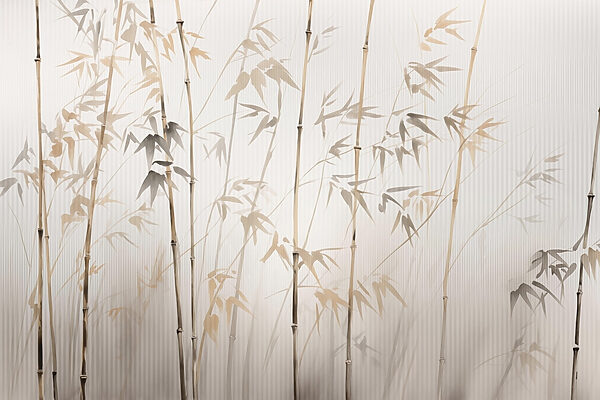 Bamboo silhouettes against textured background Bamboo silhouettes against textured background