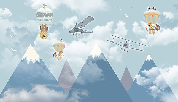 Group of airplanes flying in the sky Group of airplanes flying in the sky
