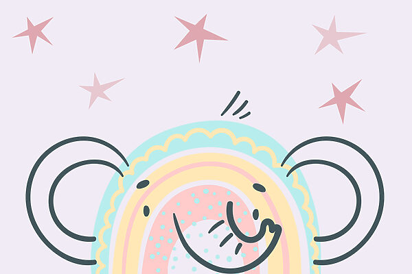 Cartoon of a rainbow Cartoon of a rainbow
