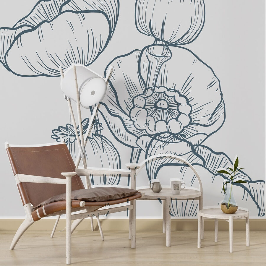 Drawing of flowers and buds Drawing of flowers and buds