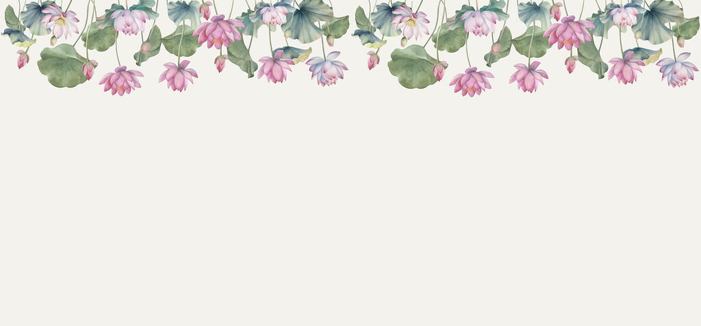 Watercolor painting of pink flowers and green leaves u98844p 1024x477 - Watercolor painting of pink flowers and green leaves - tegory
