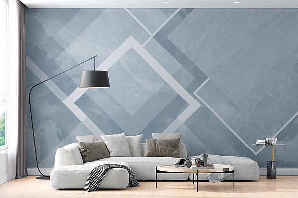 Blue and white background with white squares and lines Blue and white background with white squares and lines