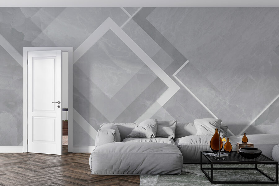 Grey and white background with white squares Grey and white background with white squares
