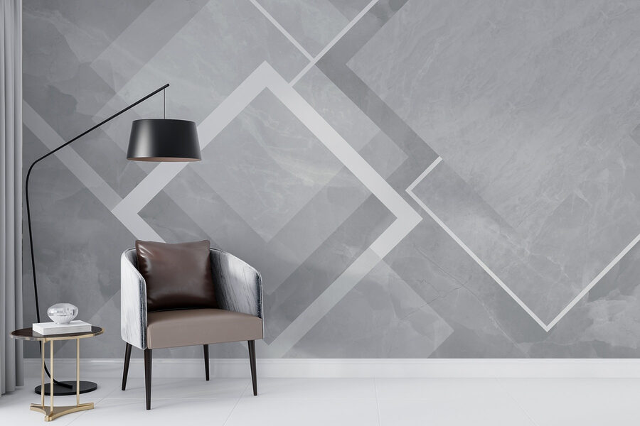 Grey and white background with white squares Grey and white background with white squares