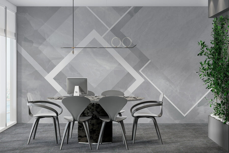 Grey and white background with white squares Grey and white background with white squares