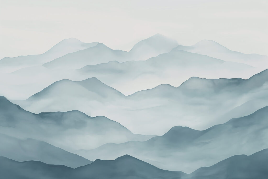 Foggy mountain range Foggy mountain range