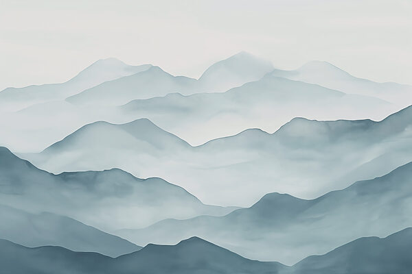 Foggy mountain range Foggy mountain range