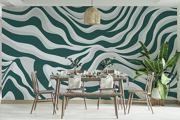 Green and white striped pattern Green and white striped pattern