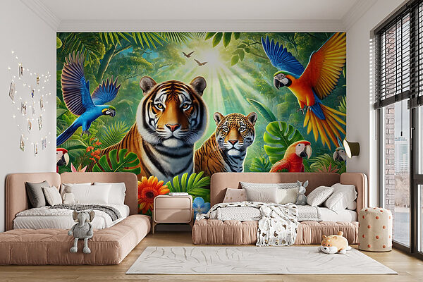 Group of animals in the jungle Group of animals in the jungle