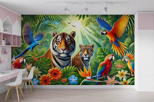 Group of animals in the jungle Group of animals in the jungle