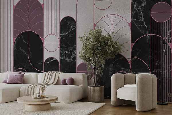 Black and white patterned wall Black and white patterned wall