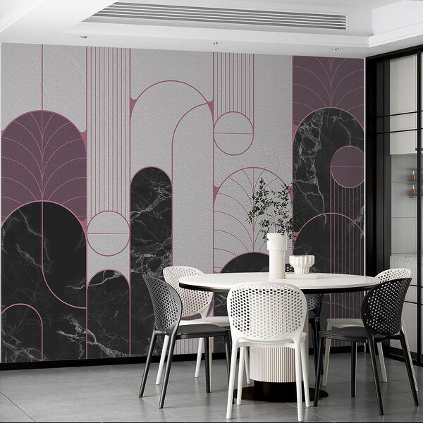 Black and white patterned wall Black and white patterned wall
