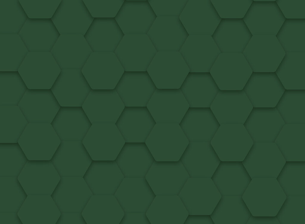 Green hexagons on a surface Green hexagons on a surface