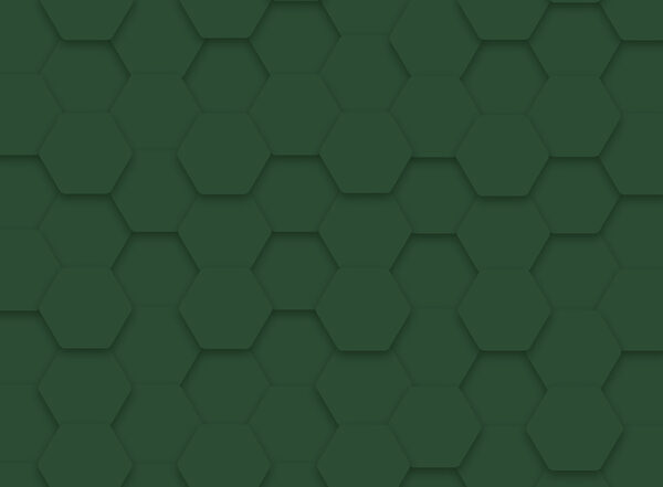 Green hexagons on a surface Green hexagons on a surface