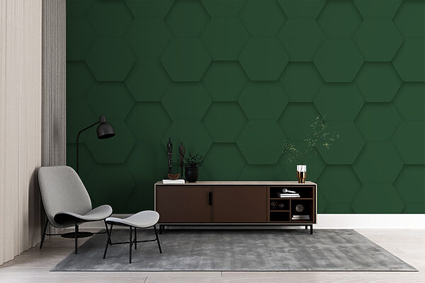 Green hexagons on a surface Green hexagons on a surface