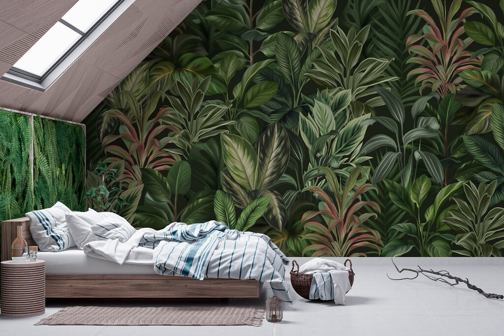 Wallpaper with many different types of leaves Wallpaper with many different types of leaves
