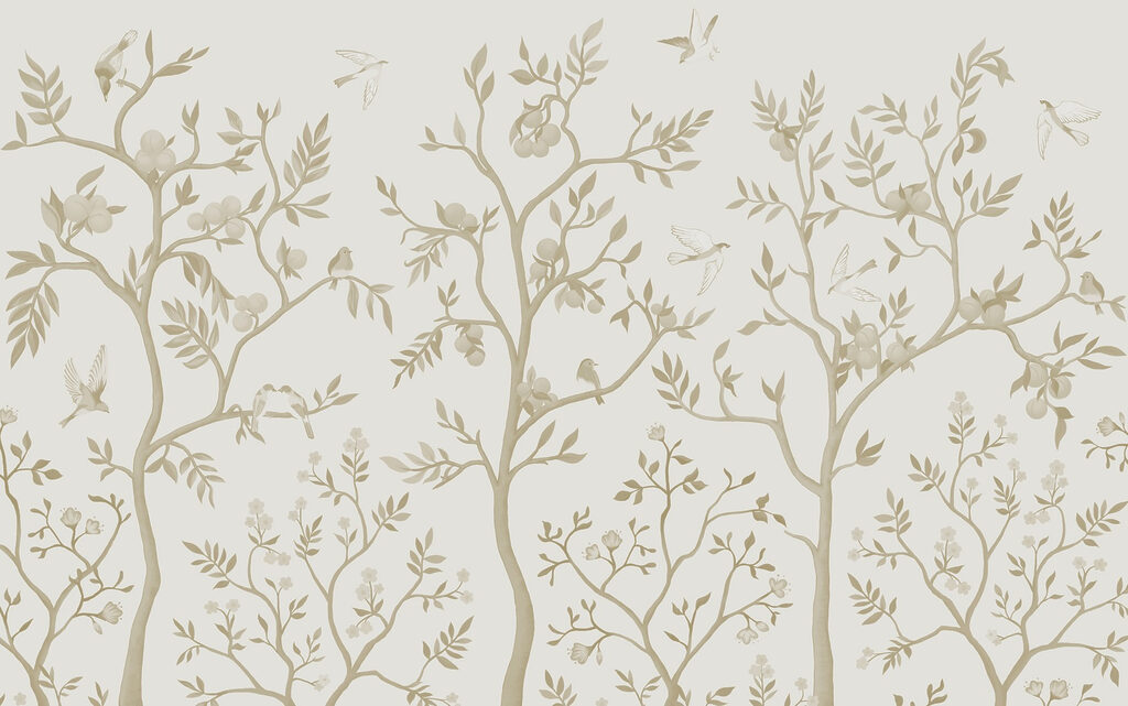 Wallpaper with birds and trees Wallpaper with birds and trees
