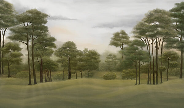 Landscape with trees and grass Landscape with trees and grass