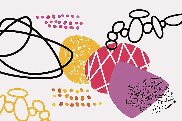 Colorful shapes and dots Colorful shapes and dots