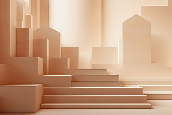 Set of stairs in a room Set of stairs in a room