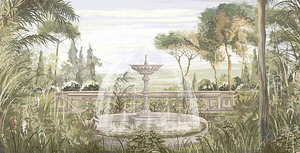 Water fountain in a garden Water fountain in a garden