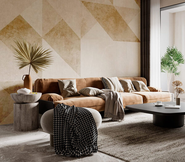 Muted geometric pattern in soft tones Muted geometric pattern in soft tones
